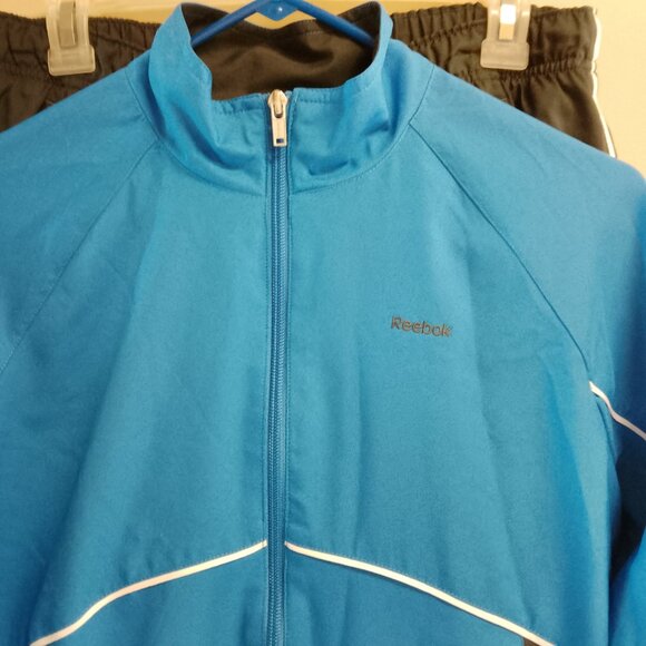 Women's Vintage 90's Reebok Wind Tracksuit Black & Blue Size Medium - Picture 2 of 14